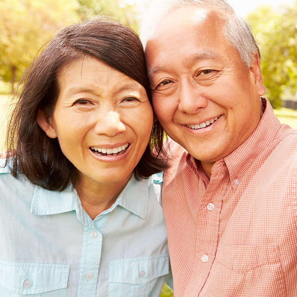 Couple posing for a photo